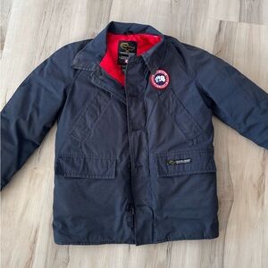 Canada Goose Navy Jacket with Red Lining